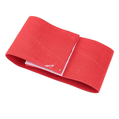 12.2x2.6 in Bright Colors Player Bands, Lightweight Portable Good Texture Captain Arm Bands, Elastic Nylon Hook&Loop for Youth for Adult(red)