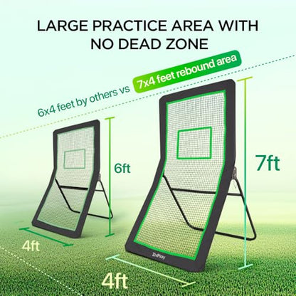 Lacrosse Rebounder for Backyard 7 x 4 ft Lacrosse Bounce Back Net for Lax Practice with Five Rebound Angles
