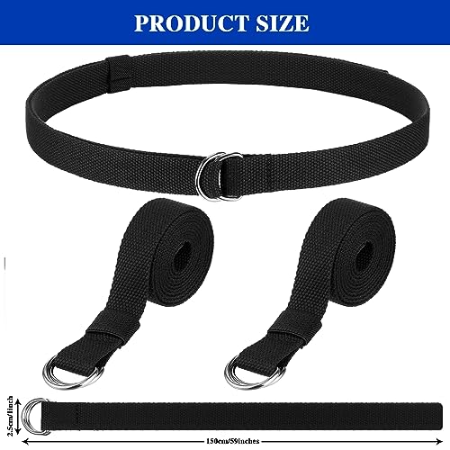 Toulite 12 Pcs Web Football Belts Canvas Belt Long Web Belt Flag Football with Metal for Men Women Kids 1 Inch Wide - color: Black
