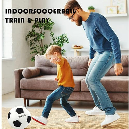 SRG Silent Foam Soccer Ball – Airless Indoor House Ball for Quiet Training, Soft Durable Foam Design, Multi-Use for Dribbling Practice, Gift for Soccer Fans, Sizes 3/5 / 7