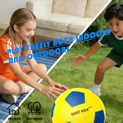Silent Foam Soccer Ball PRO 2026 Weighted Indoor Training Ball Multi-Sport Dribbling Practice Soft No-Noise Design for Home Play, Durable Foam Construction Size 3/5/7