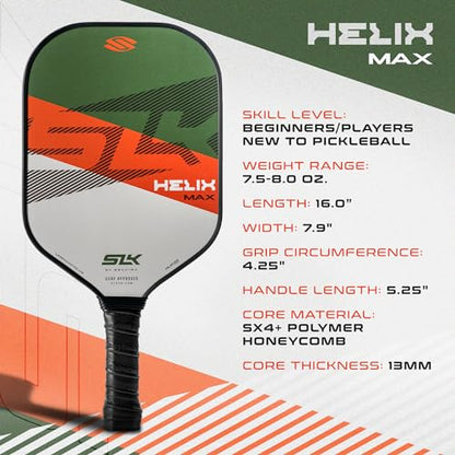 Selkirk Sport SLK Helix Pro Legend Olive Pickleball Paddle & Pro S1 12pk Pickleball Ball Bundle