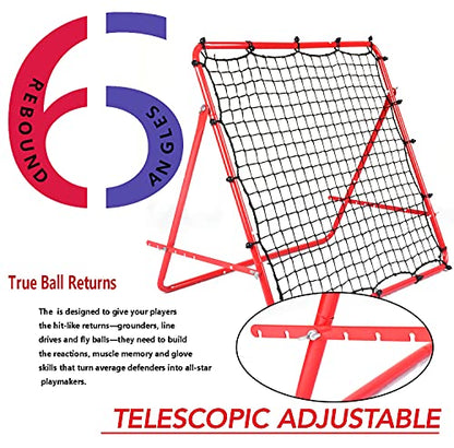 Foldable 3.3 * 3.3FT Soccer Rebounder Net with Thickened Tube and Rope, Football Rebound Net, Kickback Soccer Trainer for Kids and Teenagers - Ball Rebounder Soccer Trainer for Indoor Outdoor