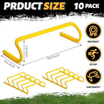 Wettarn 10 Pcs Speed Agility Training Hurdles Detachable Durable Hurdle Agility Plyometric and All Purpose Speed Training Equipment for Athletes Soccer Basketball