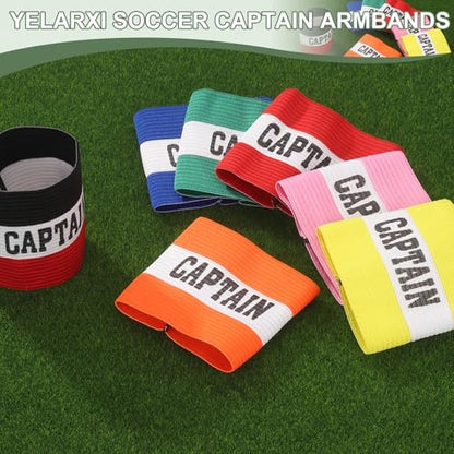 Captain Armbands, Soccer Captain Armband Elastic Adjustable Leader Band Team Sport Bands - color: Pink, size: 8.3"