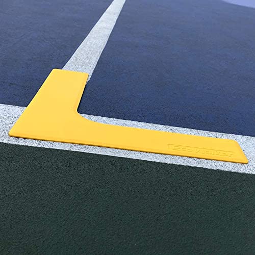 Court Lines Marker Kit Throw Down Markers Create Your Own Mini Pickleball Tennis Court (Yellow T L Shape)