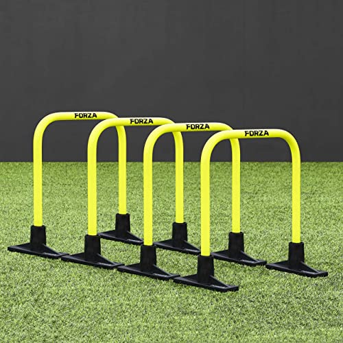 FORZA Pro Soccer Passing Arcs | Set of 4 Elite-Level Soccer Targets to Enhance Passing Techniques & Accuracy - Optional Carry Bag & Bases - color: Yellow, size: With Bases