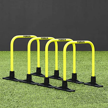 FORZA Pro Soccer Passing Arcs | Set of 4 Elite-Level Soccer Targets to Enhance Passing Techniques & Accuracy - Optional Carry Bag & Bases - color: Yellow, size: With Bases