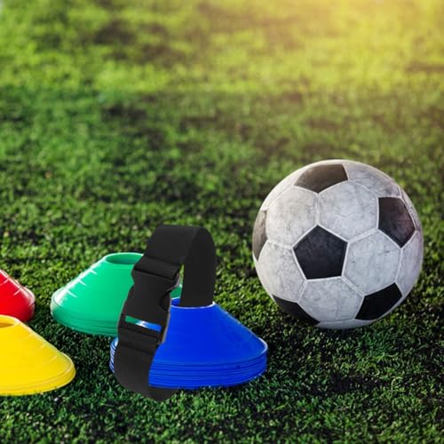 4Pcs Soccer Cone Straps for Agility Drills Sport Training Disc Cones Multi-Sport Field Markers Adjustable Flexible for Soccer Football Practice Gym Training and OutdoorSport