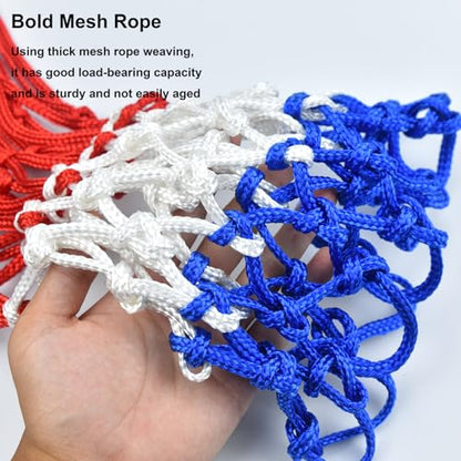 Basketball Net, Upgraded Thickening Heavy Duty Basketball Net, Rainproof Sunscreen for All-Weather, Never Fade -12 Loops