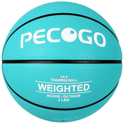 Size 6/7 Weighted Training Basketball (2.2/3/3.3 lbs) - Heavy Indoor/Outdoor Basketball for Dribbling, Passing, Rebounding & Skill Development - size: Size 6, style: 3LBS