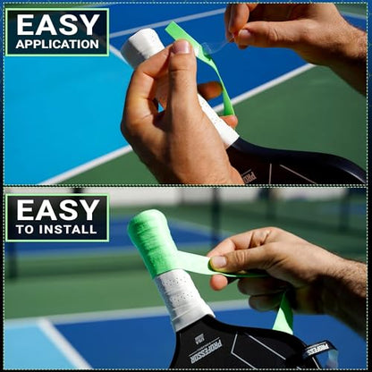 Professor P-Tac Pickleball Paddle Overgrip – Max Tacky, Moisture-Wicking Grip Tape for Pickleball Paddles in 6 & 12 Packs, Anti-Slip & Durable Overgrip for Control & Enhanced Performance