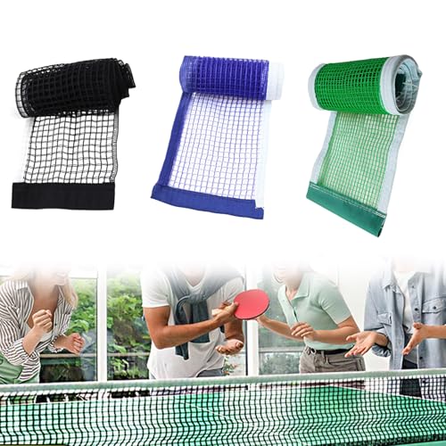 Portable Table Tennis Net Adjustable Height Outdoor Indoor Folding Design Quick Setup Rugged Weather-Resistant Durability Table Tennis Net - color: Green Four Pack Edge