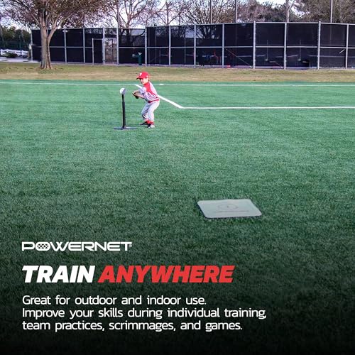 PowerNet T Ball Baseball Accessories for Coach, TBall Coaching Bundle, Tee Ball Set Includes 6 Soft Core Baseballs + Adjustable Batting Tee + 5 Throw Down Bases