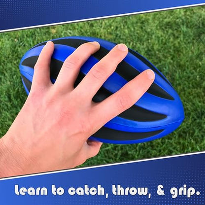 Spiral Foam Football - Soft Foam Football for Kids - 9 Inches - American Football - 1 Each - color: Blue/Black