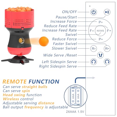 Table Tennis Ball Trainer,w/Removable Ball Storage,Automatic Ping Pong Robot Launcher,Stable Performance,for Beginners and Enthusiasts 100Balls