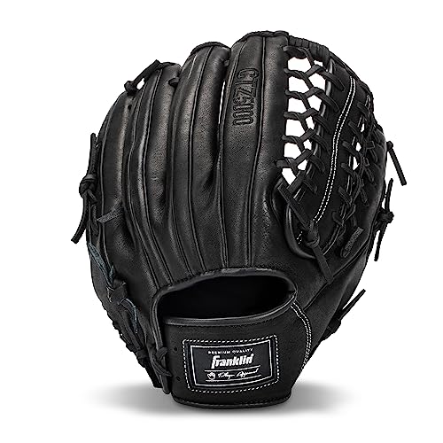 Franklin Sports CTZ5000 Baseball Gloves - Adult + Youth Fielding Gloves + Catcher's Mitts - Multiple Styles + Colors - color: Black Chrome, size: 12.75" - Trapeze Web