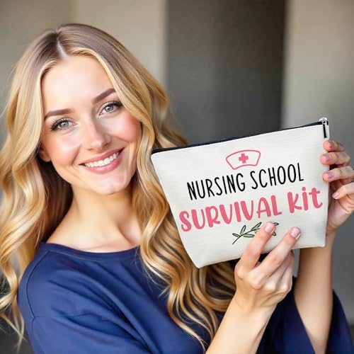 Nurse Makeup Bag, Nursing School Survival Kit Cosmetic Pouch for Purse, Nursing Gifts for Women Practitioners & Students, Nurse Graduation Gifts - color: multicolor0207