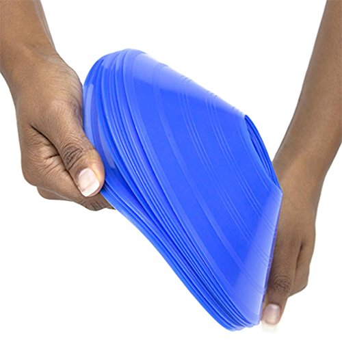 Crown Sporting Goods Set of 12 Soft Plastic Field Disc Cones
