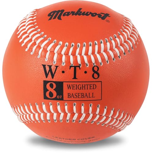Markwort Weighted 9-Inch Baseballs-Leather Cover (Individually Boxed) - color: Orange