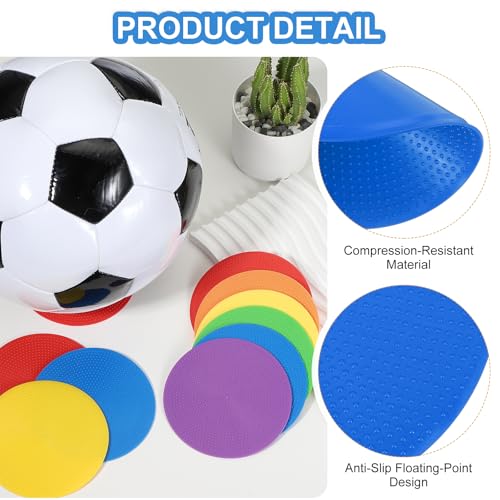 PATIKIL Spot Markers, Non-Slip Floor Dots Agility Markers Flat Field Cones Poly Dot - color: Blue