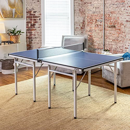 STIGA Space Saver - Compact Ping Pong Table - Separate Table Halves - Regulation Height - No Assembly Required - color: Blue