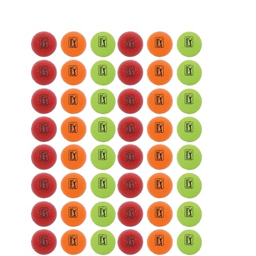 Golfgen Foam Practice Golf Ball Set, Simulates Actual Ball Flight, Indoor and Outdoor Training Balls, Golf Training Balls - color: Multi Color, size: 48 Piece
