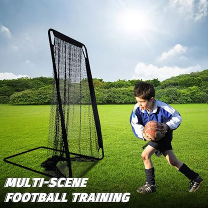 Football Kicking Cage Net - Heavy Duty Portable Training Net with Steel Frame for Backyard Indoor Outdoor Field Goal Training & Punting Passing Kicking Practice - Kids & Adults Use