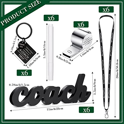 Sratte Thank You Coach Gift Including Wood Sign Appreciation Keychain Whistles Pen for Coach Gift Ideas