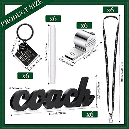 Sratte Thank You Coach Gift Including Wood Sign Appreciation Keychain Whistles Pen for Coach Gift Ideas