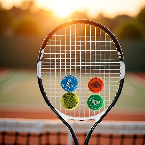 4 Pcs Spicy/Aggressive Reminder to Keep You On Your Tennis Game- Tennis Vibration Dampener,Racket Dampener to Reduce Vibration,Relieve Symptoms of Injury,The Best Tennis Gift for Every Player and Team