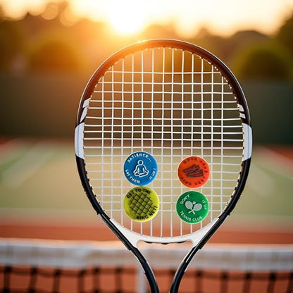 4 Pcs Spicy/Aggressive Reminder to Keep You On Your Tennis Game- Tennis Vibration Dampener,Racket Dampener to Reduce Vibration,Relieve Symptoms of Injury,The Best Tennis Gift for Every Player and Team