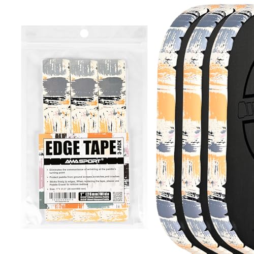PICKLETECH Pickleball Edge Guard Tape – Pink Unicorn Pattern Edge Tape for Pickleball Paddle - Fit Perfectly Curved Edge - No Wrinkling - color: Abstract Brush Art, size: Width 26mm