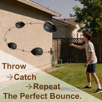 ZEESHINE Solo QB Throw & Rebound Training Official Size Football for Solo Wall Practice