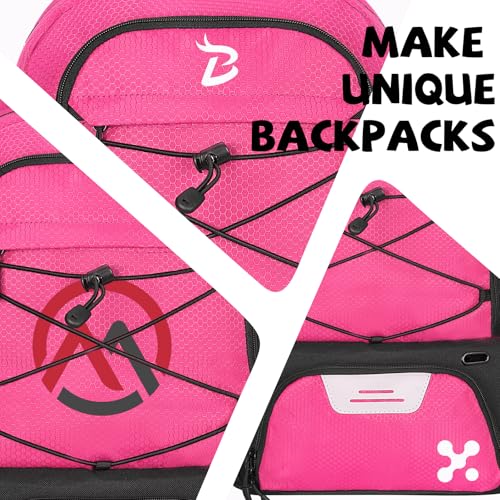 Goloni Basketball Backpack Bag,35L Basketball Bag with with Separate Ball & Shoe Compartments,Large Sports Bag for Basketball - color: Pink