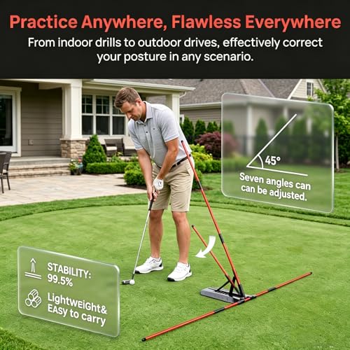 WIGERLON Premium Golf Alignment Stick Holder - Blue Brick Golf Swing Path Trainer & Alignment Tool,Swing Trainer Practice Teaching Aid Driving Range for Aiming, Putting, Swing