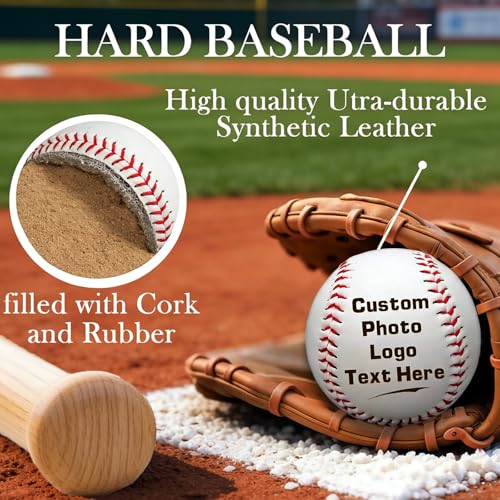 Personalized Baseball Custom Engraved Name Number Baseball with Text Logo Customized Ball Gift for for Dad Boys Senior Son Team Player, Birthday, Coach, Graduation, Wedding Groomsmen - style: Style3-Players