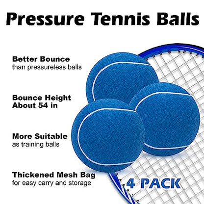SUNEZLGO 12 Pack Tennis Balls, Advanced Pressure Training Tennis Balls Practice Balls, Tennis Balls for Dogs, Thickened Tennis with Mesh Bag for Transport, Beginner Exercise Ball, Sturdy High Elastic - color: Blue