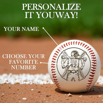 Personalized Baseball Ball with Custom Name, Engraved Ball, Personalized Baseball Gifts for Team, Coach, Player, Senior, Custom Award Trophy, Engraved Gift Thank You Coach - style: Custom Name