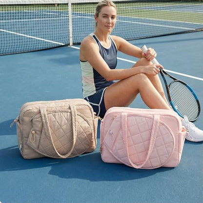 Tennis Bags for Women, Tennis Backpack Pickleball Racket Bags,Water-Resistant Sling Tote Padel Bag for Pickleball Tennis Badminton, Cute Gifts for Women Girl, Duffle Bag Gym Travel - color: CAMEL