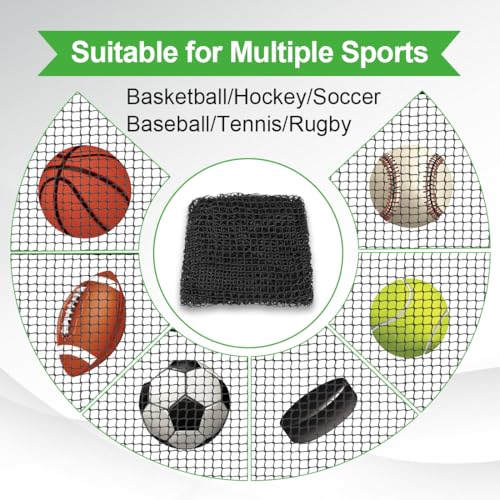Golf Practice Net, 12X12ft /12X15ft/12X20ft Golf Hitting Hanging Kit, Sports Practice Barrier Net for Backyard and Garage, Indoor/Outdoor DIY Sports Netting for Baseball, Hockey, Soccer - size: 12X15ft
