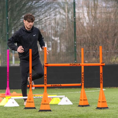 FORZA Cone & Hurdle Training Sets | Improve Your Speed & Agility Skills - Available in 3 Styles and 8 Colors - color: Pink, style: Pro Tri Cone