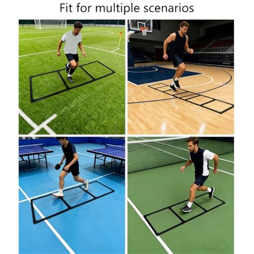 3 Rung Agility Ladder Built from Soft Silicone for Speed Training and Movement Exercises in Soccer Basketball Fitness