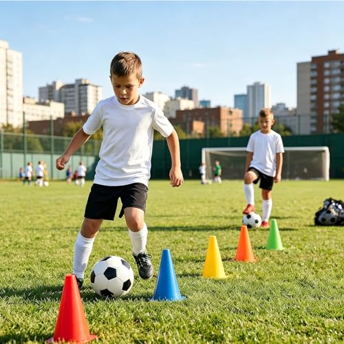30 x 9-inch Plastic Traffic Cones – Safety Cones for Sports Agility Training, Football Practice Equipment, and Drills for Basketball and Football
