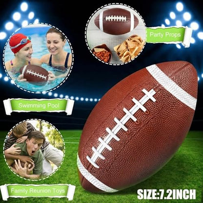 Chivao 6 Pieces Mini Football Inflatable Playground Balls for Kids Junior Outdoor Indoor Family Games Football Lovers Gifts Birthday Favors