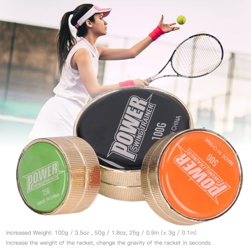 Tennis Racket Weight Trainer, Tennis Racket Swing Weight Training Adding Device, Tennis Racquet Training Aid - Adds 100g, 50g, and 25g to Your Racquet for Enhanced Control