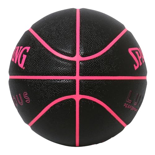 Spalding Basketball Basics No. 6 Synthetic Leather - style: Luminous Composite Black x Pink