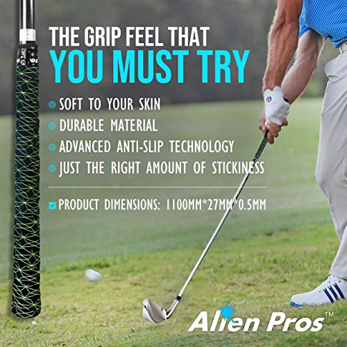 Alien Pros Golf Grip Wrapping Tapes - Innovative Golf Club Grip Solution - Enjoy a Fresh New Grip Feel in Less Than 1 Minute - style: 16-Pack Cubic
