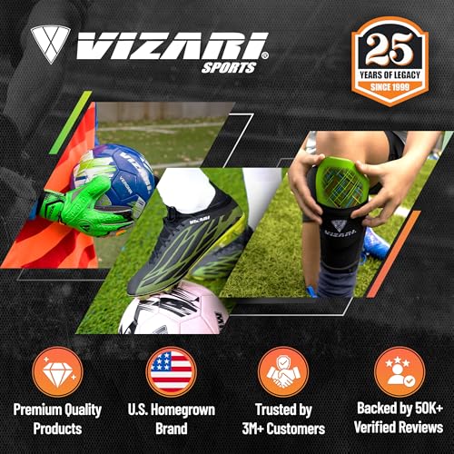 Vizari National Team Soccer Ball - Durable Faux Leather Football for Adult Kids & Youth | Machine-Sewn with 30-Panel Design | Size 3, 4, 5 & Mini | Ideal for Adult, Boys, Girls, and Toddlers