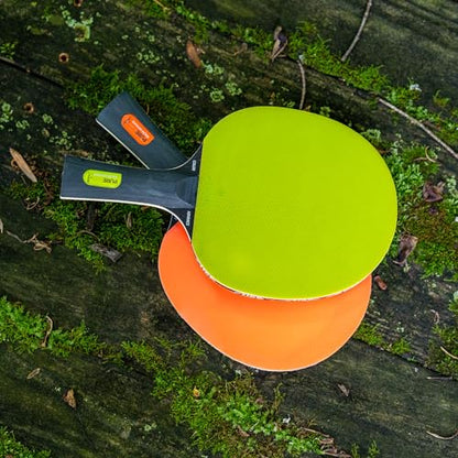 STIGA Pure Color Advance Performance-Level Table Tennis Racket (Yellow) - color: Green/Orange